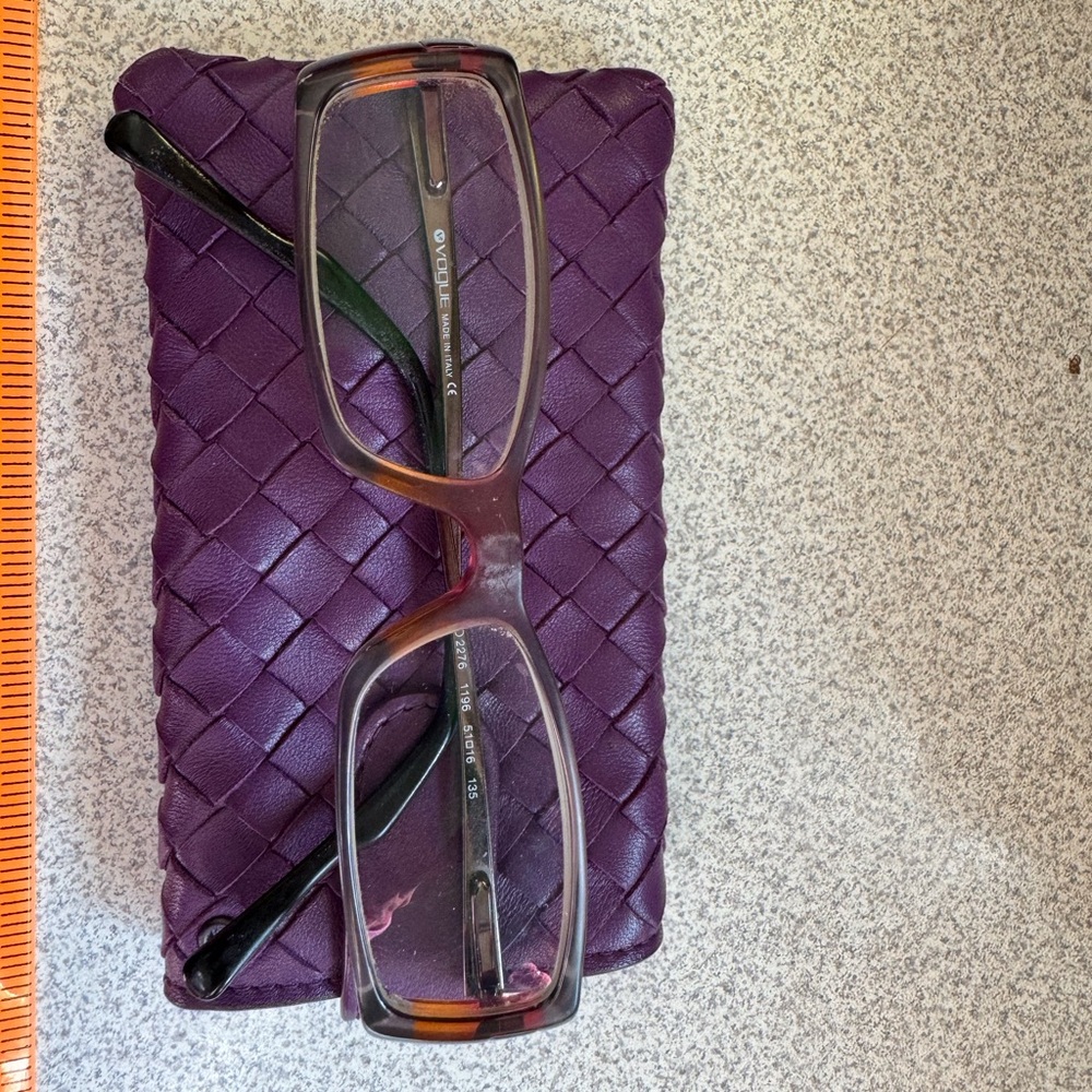 Bottega Veneta cell phone reading glasses card case purple like new